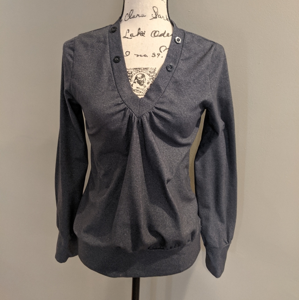 Lole Women's Grey Long Sleeve Shirt Size Small